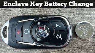 How To Change BUICK ENCLAVE Remote Key Fob Battery 2018 - 2024 Replace Replacement Key Batteries DIY