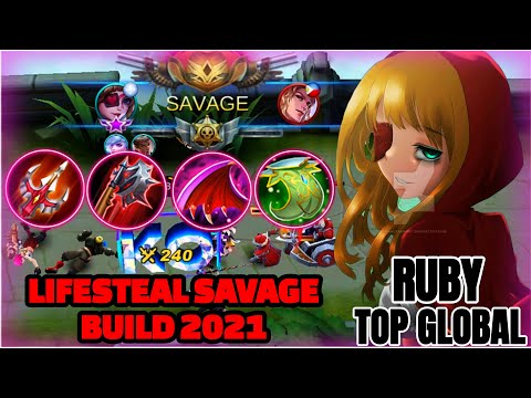 Mobile Legends Ruby SAVAGE | Top Global Ruby | Ruby Lifesteal Build | Ruby Mobile Legends 2021