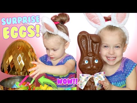 GIANT SURPRISE EASTER EGG TOYS | FUN EASTER SURPRISE EGGS FOR KIDS | WORLDS BIGGEST CHOCOLATE BUNNY! Video