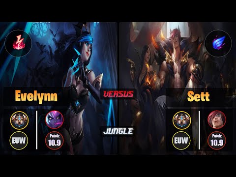 Challenger EVELYNN [Electrocute] (Jungle) VS  SETT - Challenger EUW Patch 10.9