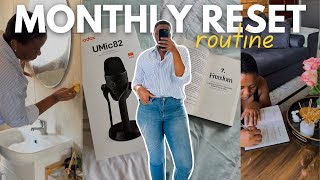 *Productive* Monthly Reset Routine | Reflecting on January, budgeting, goal setting, cleaning
