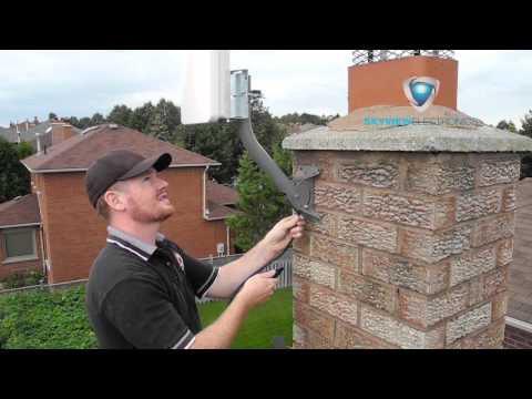HDTV Antenna Chimney Installation by Skyview Electronics