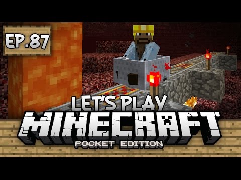 Survival Let's Play Ep. 87 - THE NETHER EXPRESS!!! - Minecraft PE (Pocket Edition)