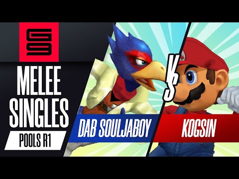 Dab Souljaboy (Falco) vs Kogsin (Mario) - Melee Singles Pools Winners Round 2  - Genesis 9