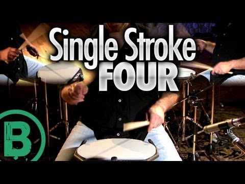 Single Stroke Four - Drum Rudiment Lessons