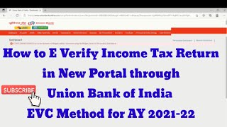 How to e-verify income tax return through Union net banking | How to e-Verify ITR using Net Banking