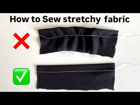 How to sew stretchy fabric, how to sew Lycra fabric, Sewing diy tutorial, Anita Benko