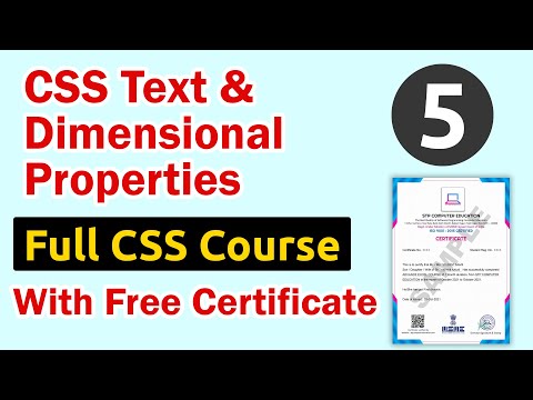 CSS Text and Dimensional Properties