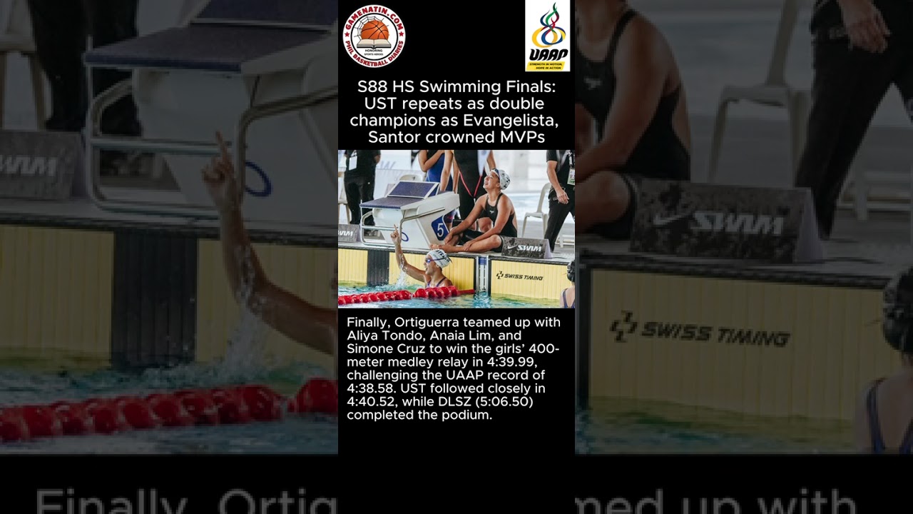 UAAP High School Swimming: Led by Patricia Santor and Aisher Evangelista, UST wins the double