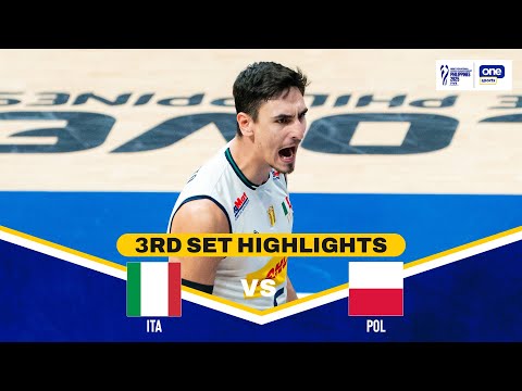 POLAND vs. ITALY | SET 3 HIGHLIGHTS | 2025 FIVB MEN'S VOLLEYBALL CHAMPIONSHIP SF | SEPT. 27