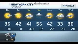 NY1 - NY1 Minute, News All Evening at 2:00 a.m. Open and Weather on the 1's for 12/31/2014