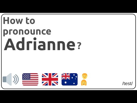 How to pronounce Adrianne in english?