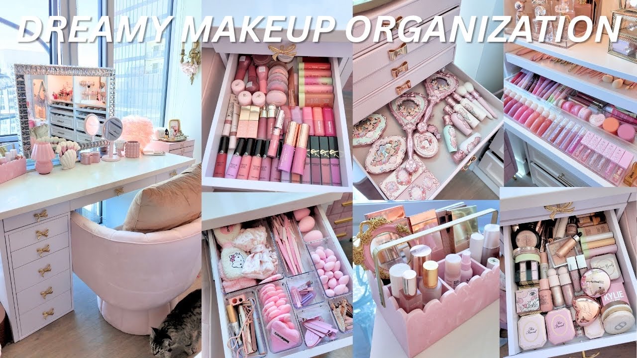 Organizing My Entire Makeup Collection 🌸Aesthetic Storage Ideas!