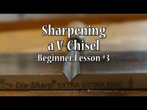 Sharpening a V-Chisel - Beginner Lesson #3