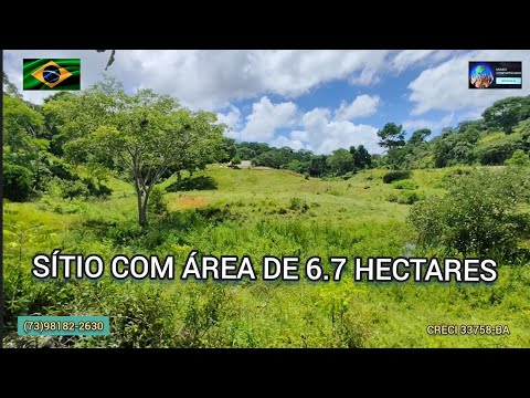 Sítio à venda,área 6.7 hectares,com cacau, frutíferas, nascente de água,pastarias,local agradável.