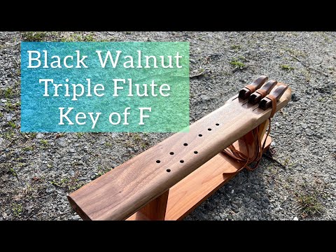 Black Walnut Triple Flute Key of F