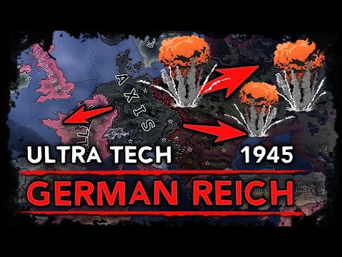 [HoI4] Ultra Tech German Reich w/ Endsieg Mod 1945 [AI WW2 Timelapse]