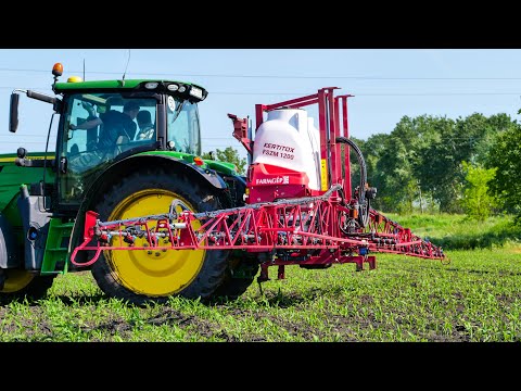 Závěsný přesný postřikovač Kertitox FSZ-V 1200/18 pro orná pole - sklopná záda