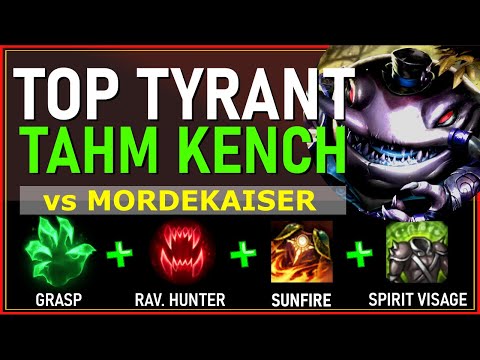 TOP LANE TYRANT TAHM KENCH TOP vs MORDEKAISER - S10 League of Legends