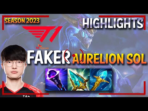 T1 Faker AURELION SOL vs SWAIN - HIGHLIGHTS - KR Ranked