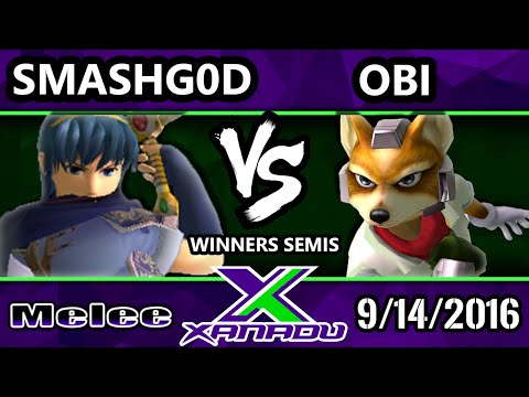 S@X 167 - SmashG0D (Marth) Vs, Obi (Fox) SSBM Winners Semis - Smash Melee