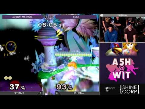 SPY | MacD (Peach) vs SC | GGDoe (Falco) - ASH@WIT #48 Melee Bracket