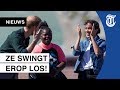 Meghan showt dansmoves in Zuid-Afrika