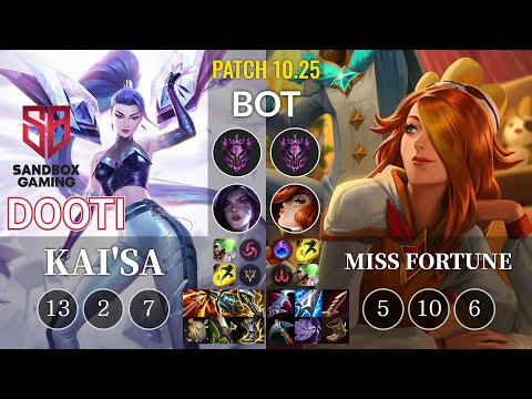 SB DooTi Kai'Sa vs Miss Fortune Bot - KR Patch 10.25