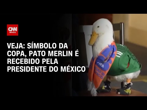 Símbolo da Copa, pato Merlin é recebido pela presidente do México | CNN 360°