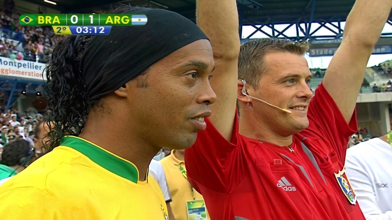 BRAZIL WAS PLAYING BADLY, UNTIL RONALDINHO CAME IN AND CHANGED THE GAME
