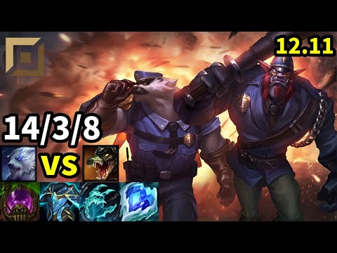 Volibear Top vs Renekton - KR Master | Patch 12.11
