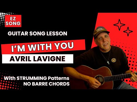 Avril Lavigne I'm With You Easy Guitar Song Lesson - No Barre Chords