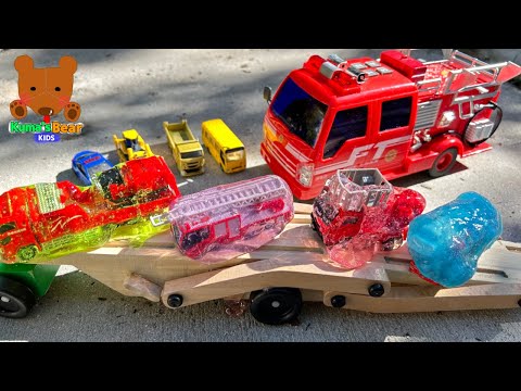 Let’s Rescue the Cars Trapped in Slimes & Ice! 【Kuma's Bear Kids】