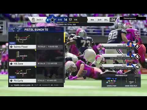 MARSHAWN lynch trucks two defenders!