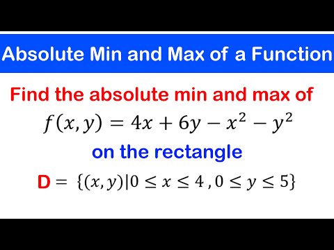🟡14a - Absolute Minimum and Maximum of Multivariable Functions 1