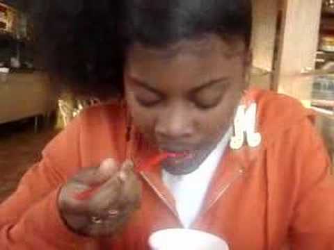 madinah eating her ice cream