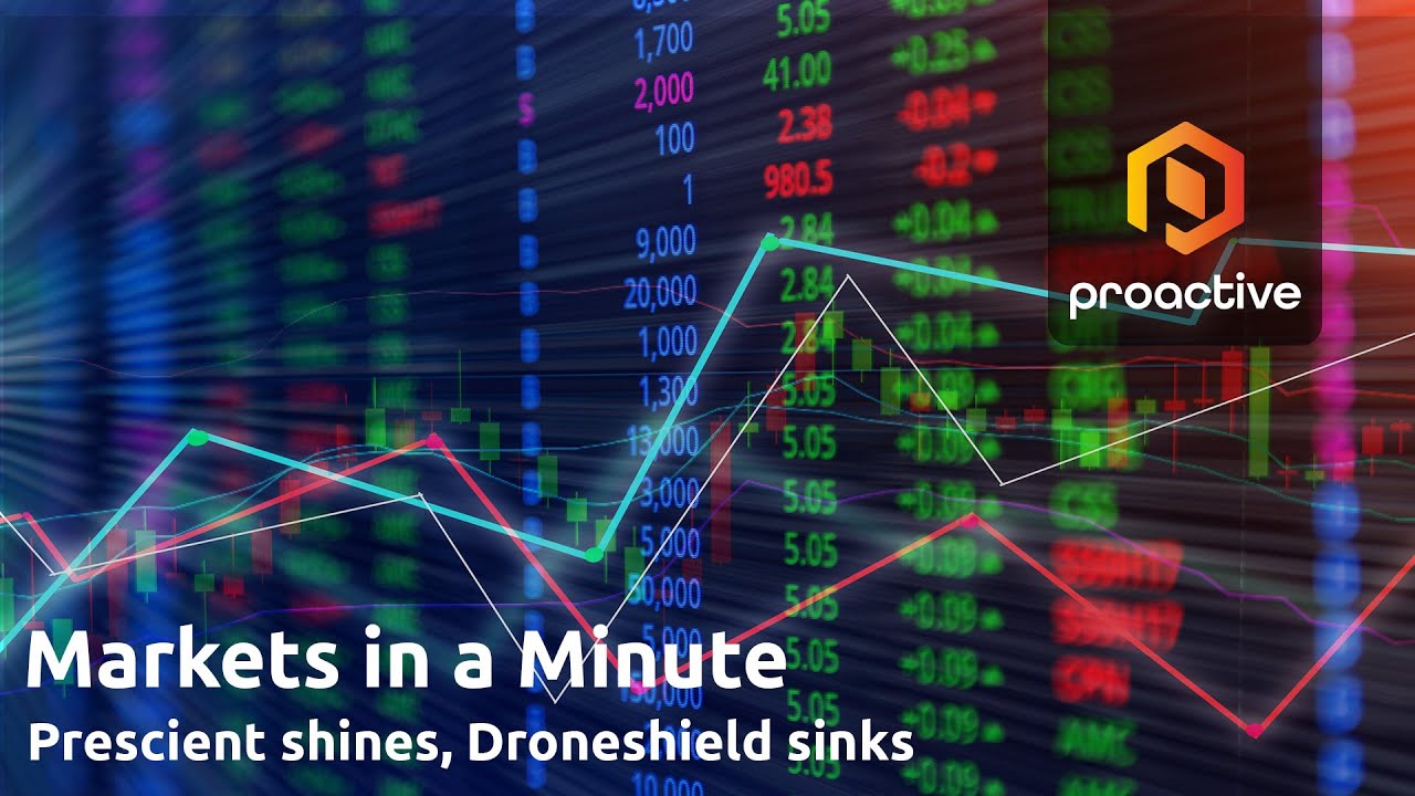 Markets in a Minute: Prescient Therapeutics shines, DroneShield sinks