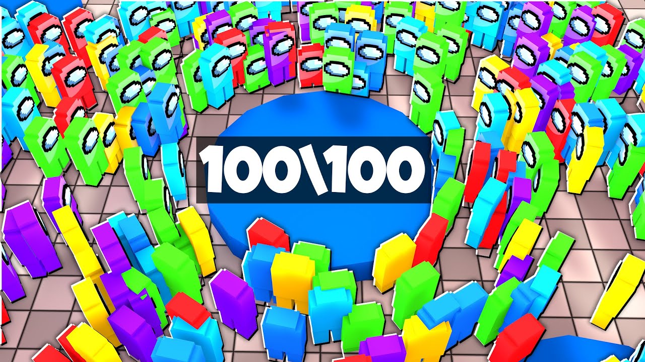 AMONG US НА 100 ИГРОКОВ В МАЙНКРАФТЕ