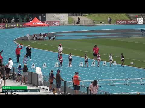 Girls U9 60M Hurdles Heat 8: 2023-24 State Combined Events Championships - Saturday