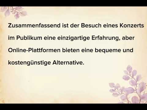 B2 Goethe Prüfung/ Schreiben Teil 1 / Konzert besuchen in Publikum