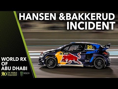 The MASSIVE Incident Between Hansen and Bakkerud! | 2019 FIA World Rallycross Abu Dhabi