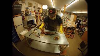 Skinning a brook trout: Part 3