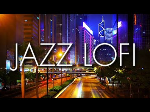 Relaxing Jazz Lofi Music ~ Jazzy Hip Hop Beats ~ City Night Traffic Scenes