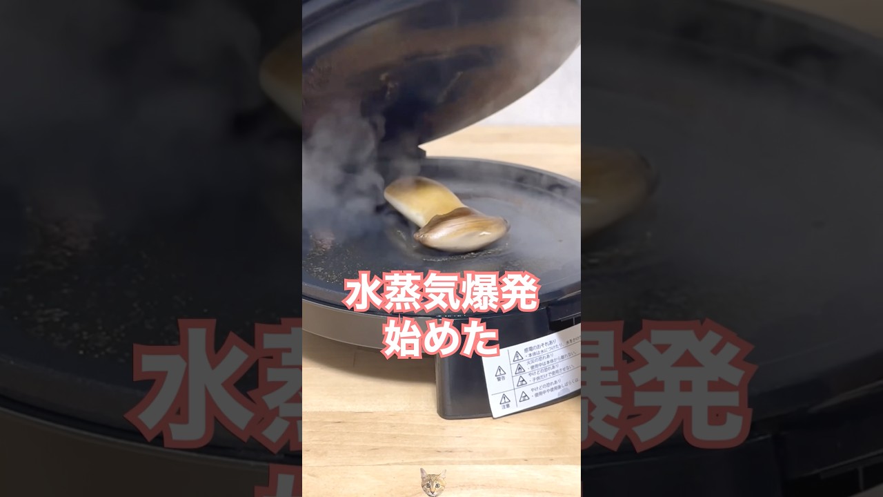 【実験】エリンギを焼きつぶしてみたら爆発した🍄‍🟫 #shorts