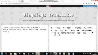 (my first video) Wingdings translator