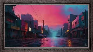 Dusk in the suburbs | Tv Art for Samsung The Frame | No Music | 4K