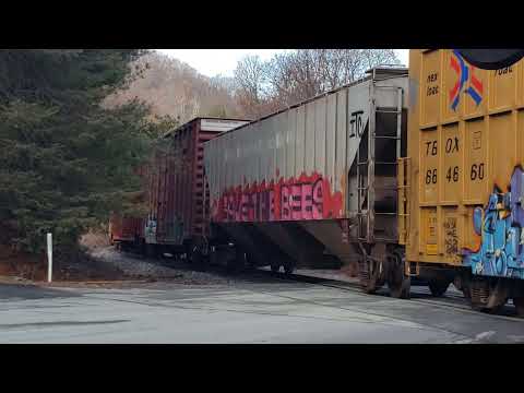 D795 at Charmain Road with ex-WM SD40 in consist