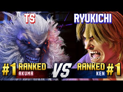 SF6 ▰ TS (#1 Ranked Akuma) vs RYUKICHI (#1 Ranked Ken) ▰ High Level Gameplay