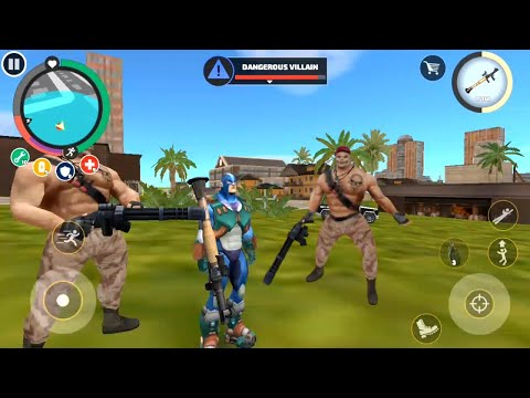 Dangerous villain face rope hero | Rope hero vice town new military ground | Games on Android game