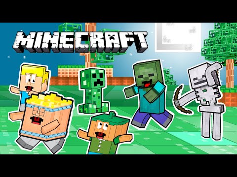 O Mundo Quadrado de Minecraft - Barril, Rafa e Cabeção com Bruxa D. Inorica